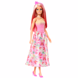 Barbie A Touch of Magic Royal Doll, Pink & Blonde Hair, Butterfly-Print Skirt, Fashion doll, Female, 3 yr(s), Girl, 310 mm, M ...