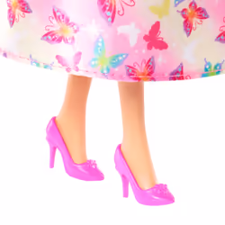 Barbie A Touch of Magic Royal Doll, Pink & Blonde Hair, Butterfly-Print Skirt