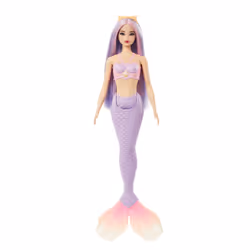 Barbie A Touch of Magic Mermaid Doll with Lilac Hair, Purple Tail and Headband Accessory, Fashion doll, Female, 3 yr(s), Girl ...