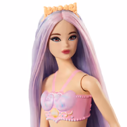 Barbie A Touch of Magic Mermaid Doll with Lilac Hair, Purple Tail and Headband Accessory