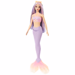 Barbie A Touch of Magic Mermaid Doll with Lilac Hair, Purple Tail and Headband Accessory - Additional view 4