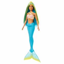 Barbie A Touch of Magic Mermaid Doll with Green & Blue Hair, Blue Tail, Fashion doll, Female, 3 yr(s), Girl, 323.9 mm, Multic ...