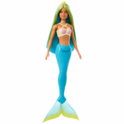Barbie A Touch of Magic Mermaid Doll with Green & Blue Hair, Blue Tail