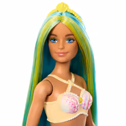 Barbie A Touch of Magic Mermaid Doll with Green & Blue Hair, Blue Tail