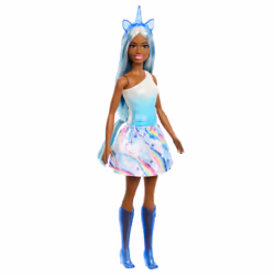Barbie A Touch of Magic Unicorn Doll with Blue Hair, Fashion doll, Female, 3 yr(s), Girl, Multicolour