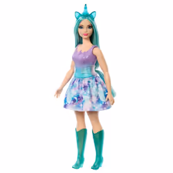 Barbie A Touch of Magic Unicorn Doll with Blue Hair, Fashion doll, Female, 3 yr(s), Girl, Multicolour
