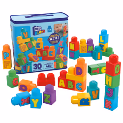 MEGA BLOKS ABC Building Bag, Building set, 1 yr(s), Plastic, 30 pc(s), 850 g