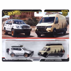 Hot Wheels Car Culture ´05 Toyota Land Cruiser Prado & Mercedes Benz Sprinter Toure, Vehicle set, 3 yr(s), Metal, Plastic, Be ...