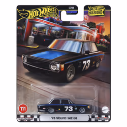 Hot Wheels Boulevard '73 Volvo 142 GL, Car, 3 yr(s), Metal, Plastic, Dark Blue