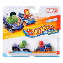 Hot Wheels Racer Verse Hulk & Iron Man, Vehicle set, 3 yr(s), Plastic, Metal, Multicolour
