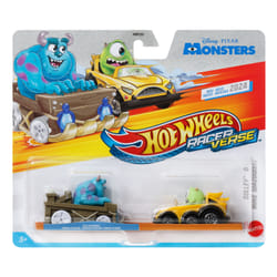 Hot Wheels Racer Verse RacerVerse Die-Cast Cars, Set of 2 Toy Vehicles with Character Drivers Optimized for RacerVerse Track (Styles May Vary)