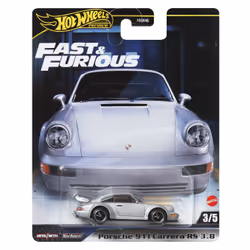 Hot Wheels Fast & Furious Porsche 911 Carrera RS 3.8, Car, 3 yr(s), Metal, Silver