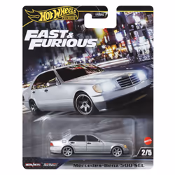 Hot Wheels Fast & Furious Mercedes-Benz 500 SEL, Car, 3 yr(s), Metal, Silver
