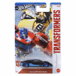 Hot Wheels Transformers HRV61, Vehicle, 3 yr(s), Metal, Plastic, Black, Blue