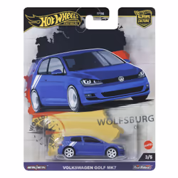 Hot Wheels Car Culture Volkswagen Golf MK7, Car, 3 yr(s), Metal, Blue