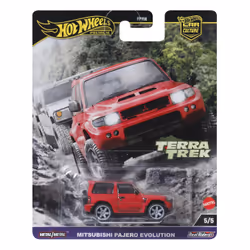 Hot Wheels Car Culture Terra Trek Mitsubishi Pajero Evolution, Car, 3 yr(s), Metal, Red