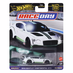 Hot Wheels Car Culture Race Day 2018 Bentley Continental GT3, Car, 3 yr(s), Metal, Black, White