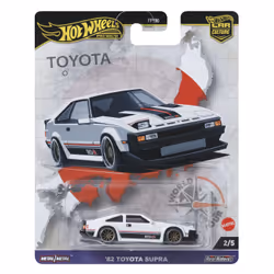 Hot Wheels Car Culture World Tour '82 Toyota Supra, Car, 3 yr(s), Metal, Black, White