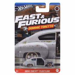 Hot Wheels Fast & Furious Dominic Toretto 1950 Chevy Fleetline, Car, 3 yr(s), Metal, Grey