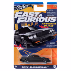 Hot Wheels Fast & Furious Buick Grand National, Car, 3 yr(s), Metal, Plastic, Black