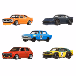 Hot Wheels Premium Car Culture Japan Historics 4 Container Set, Vehicle set, 3 yr(s), Metal, Plastic, Multicolour