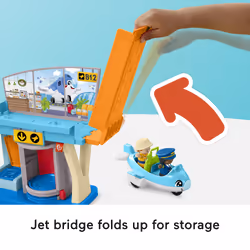 Fisher-Price Little People Everyday Adventures Airport Toddler Playset, Airplane & 3 Play Pieces - Additional view 7