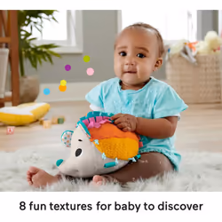 Fisher-Price Newborn Plush Toy Cuddle n' Snuggle Hedgehog with Sounds & Sensory Details for Babies 3+ Months