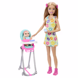 Barbie Skipper Babysitters Inc. Skipper Babysitters Inc & Playset, Includes Doll, Baby, and Mealtime Accessories, 10 Piece Se ...