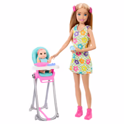 Barbie Skipper Babysitters Inc. Skipper Babysitters Inc & Playset, Includes Doll, Baby, and Mealtime Accessories, 10 Piece Set - Additional view 4