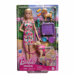 Barbie Doll with a Toy Pup and Dog in a Wheelchair, Plus Pet Accessories - Additional view 5