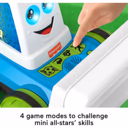 Fisher-Price Electronic Soccer Game Goaldozer Toy Motorized Net with Lights & Sounds for Preschool Sports Play Ages 3+ Years