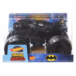 Hot Wheels Monster Trucks Oversized Batmobile, Monster truck, 3 yr(s), Metal, Plastic, Black