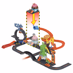 Hot Wheels City Downtown Ice Cream Swirl Playset from the series “Let’s Race” with 1 Toy Car - Additional view 6