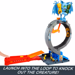 Hot Wheels City Bat Loop Attack Playset & 1:64 Scale Toy Car, Featured in the series “Let’s Race” - Additional view 6