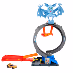 Hot Wheels City Bat Loop Attack Playset & 1:64 Scale Toy Car, Featured in the series “Let’s Race” - Additional view 7