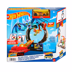Hot Wheels City Bat Loop Attack Playset & 1:64 Scale Toy Car, Featured in the series “Let’s Race” - Additional view 8