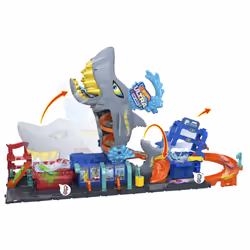 Hot Wheels City Ultra Shark Car Wash with Color Reveal Toy Car Featured in “Let’s Race” - Additional view 4