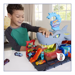 Hot Wheels City Ultra Shark Car Wash with Color Reveal Toy Car Featured in “Let’s Race” - Additional view 8