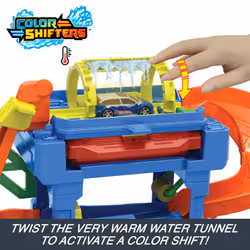 Hot Wheels City Tunnel Twist Car Wash & Color Shifters Vehicle in 1:64 Scale - Additional view 2