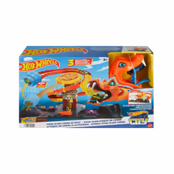 Hot Wheels City Pizza Slam Cobra Attack Playset & Toy Car, Featured in Netflix Series “Let’s Race” - Additional view 6