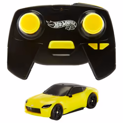 Hot Wheels 1:64 Scale Nissan Z, Battery-Powered RC Car for On- or Off-Track Play, Car, 5 yr(s), Metal, Plastic, Yellow