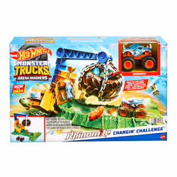 Hot Wheels Monster Trucks ARENA SMASHERS RHINOMITE CHARGIN' CHALLENGE Playset, Action/Adventure, 4 yr(s), Multicolour, Plasti ...
