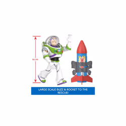 Disney and Pixar Toy Story Buzz Lightyear 12-in Scale Action Figure Toy with Rocket & 20 Plus Phrases & Sounds, Rocket Rescue Pack Buzz Pack, HTR73