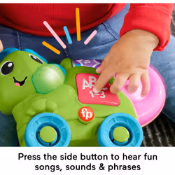 Fisher-Price Baby Learning Toy Link Squad Crawl n Colors Chameleon with Music & Lights for Ages 9+ Months  Compatible Only with Link Squad Items