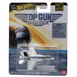 Hot Wheels Pop Culture: Top Gun: Maverick F/A-18E Super Hornet, Airplane, 3 yr(s), Metal, Plastic, Black, White