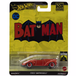 Hot Wheels Pop Culture Batman First Batmobile, Car, 3 yr(s), Metal, Red