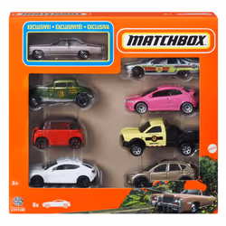 Matchbox 1:64 Scale Die-Cast Toy Cars or Trucks, Set of 8 (Styles May Vary)