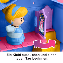 Fisher-Price Little People Toddler Toy Disney Princess Cinderella On-The-Go Playset with Figures for Pretend Play Kids Ages 18+ Months