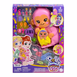 Polly Pocket Momma Monkey & Baby, Doll playset, 4 yr(s)