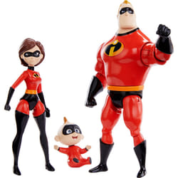 Mattel Disney Pixar Incredibles Storyteller 3 Action Figure Pack  Mr Incredible  Elastigirl and Jack-Jack  Battle for The City Pack